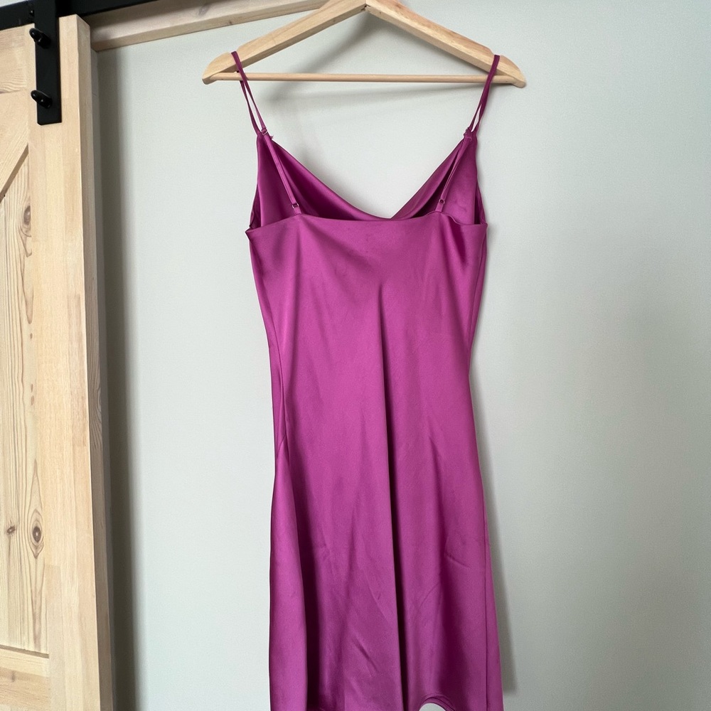 Dynamite Cowl Neck Satin Slip Dress